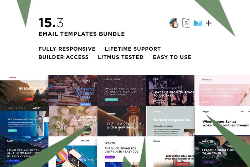 دانلود قالب ایمیل Email templates bundle III - مجموعه 15 قالب ایمیل حرفه‌ای