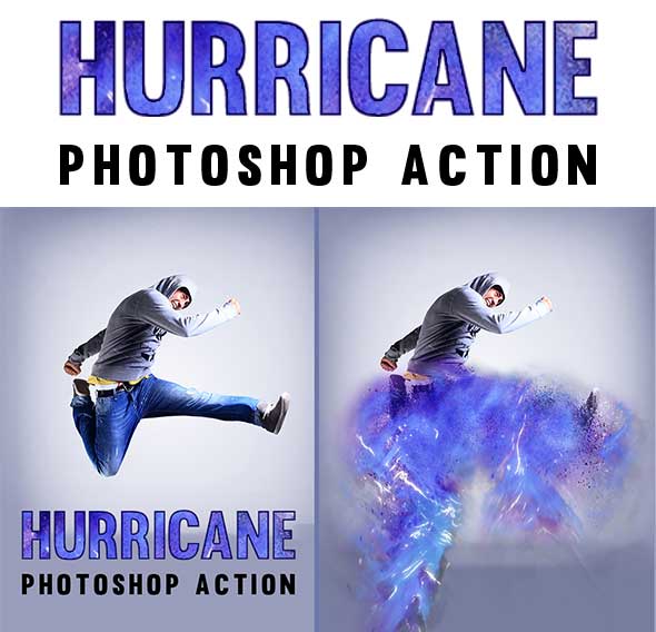 دانلود رایگان اکشن فتوشاپ Hurricane - نسخه کامل و خریداری شده