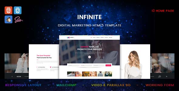 دانلود قالب سایت Infinite - قالب دیجیتال مارکتینگ حرفه‌ای