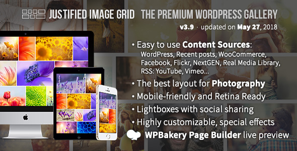 دانلود افزونه وردپرس Justified Image Grid - افزونه حرفه‌ای و پیشرفته گالری وردپرس | پلاگین Justified Image Grid