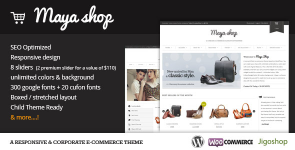 دانلود قالب ووکامرس MayaShop - پوسته فروشگاهی وردپرس | پوسته MayaShop