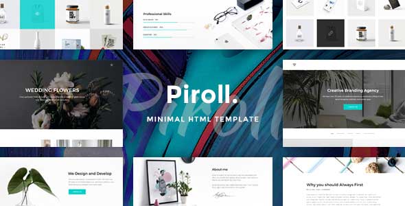 دانلود قالب سایت Piroll - قالب HTML نمونه کار مدرن و حرفه‌ای