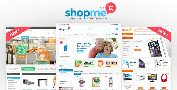 دانلود قالب فروشگاهی ShopMe - قالب HTML چند منظوره فروشگاه آنلاین
