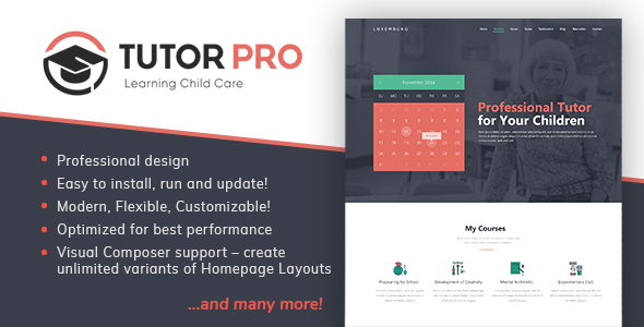 دانلود قالب وردپرس Tutor Pro - پوسته تحصیلات وردپرس | پوسته Tutor Pro