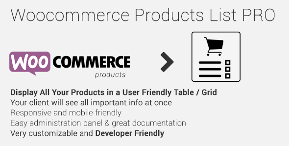 دانلود افزونه وردپرس Woocommerce Products List Pro - افزونه ووکامرس لیست محصولات | پلاگین Woocommerce Products List Pro