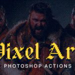 دانلود رایگان اکشن فتوشاپ 21 Pixel Art - تبدیل تصاویر به عکس های پیکسلی
