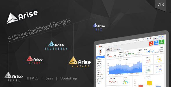 دانلود قالب مدیریت سایت Arise – قالب مدیریت سایت و داشبورد HTML حرفه‌ای
