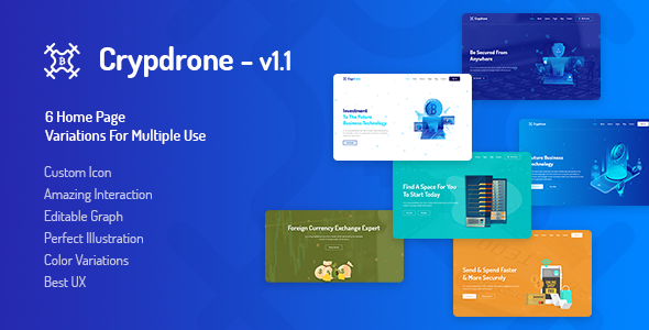 دانلود قالب سایت Crypdrone - قالب HTML تکنولوژی