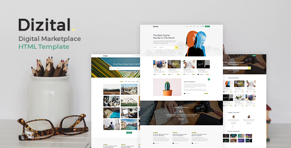 دانلود قالب سایت Dizital - قالب HTML فروشگاه الکترونیکی