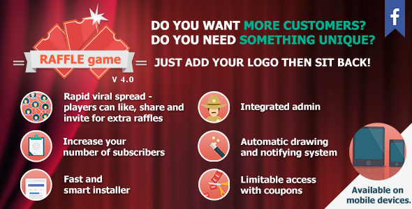 دانلود رایگان اسکریپت RAFFLE game - راه اندازی بازی تبلیغاتی فیسبوک