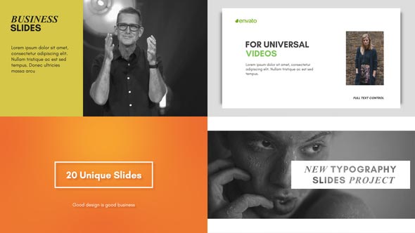 دانلود رایگان پروژه افتر افکت Typography Slides - اسلایدهای تایپوگرافی
