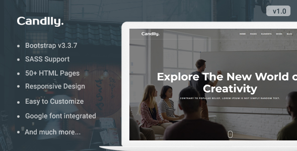 دانلود قالب سایت Candlly - قالب HTML شرکتی و چندمنظوره
