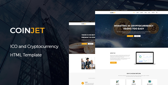 دانلود قالب سایت CoinJet - قالب HTML تکنولوژی و شرکتی
