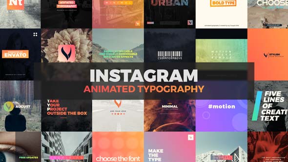 دانلود رایگان پروژه افتر افکت Instagram Animated Typography
