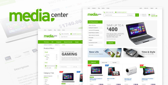 MediaCenter دانلود قالب ووکامرس MediaCenter - پوسته فروشگاهی وردپرس | پوسته MediaCenter