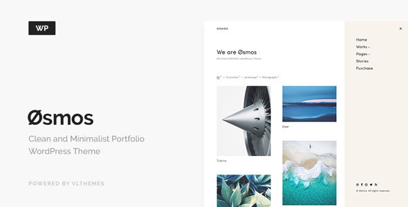 دانلود قالب وردپرس Osmos - پوسته خلاقانه نمونه‌کار وردپرس | پوسته Osmos