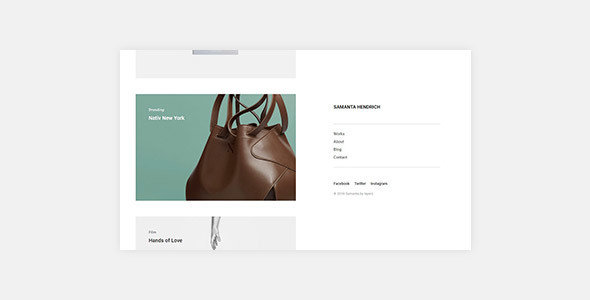 دانلود قالب وردپرس Samanta - پوسته نمونه کار خلاقانه وردپرس | پوسته Samanta
