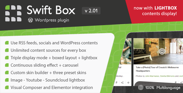دانلود افزونه وردپرس Swift Box - افزونه نمایش محتوا و اسلایدر | پلاگین Swift Box