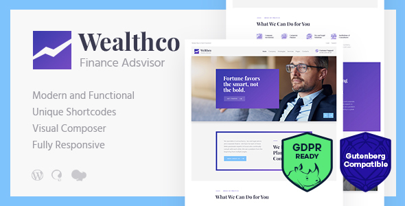 دانلود قالب وردپرسWealthCo - پوسته کاری و شرکتی وردپرس | پوسته WealthCo
