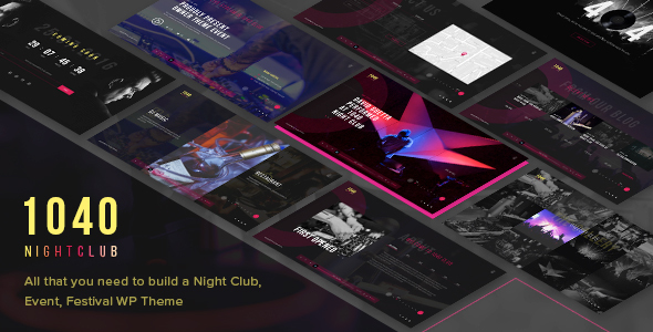 دانلود قالب وردپرس 1040 Night Club - پوسته موزیک و موسیقی وردپرس | پوسته 1040 Night Club