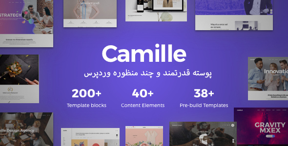 دانلود قالب وردپرس Camille - پوسته چند منظوره و خلاقانه وردپرس