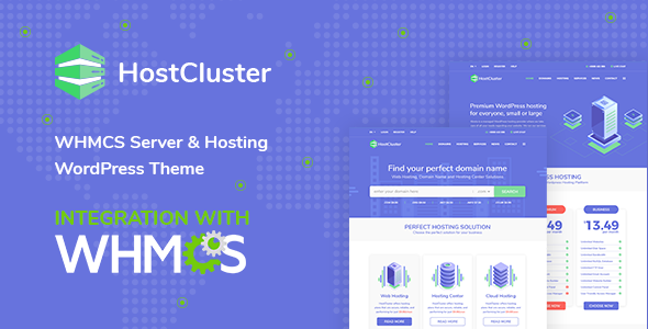 دانلود قالب وردپرس HostCluster - پوسته هاستینگ و WHMCS وردپرس | پوسته HostCluster
