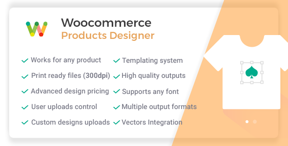 دانلود افزونه وردپرس Woocommerce Products Designer | پلاگین Woocommerce Products Designer