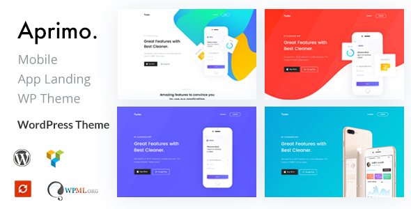دانلود قالب وردپرس Aprimo - پوسته موبایل و صفحه فرود وردپرس | پوسته Aprimo