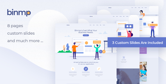 دانلود قالب PSD جدید Binmp -قالب PSD اپلیکیشن و نرم افزار