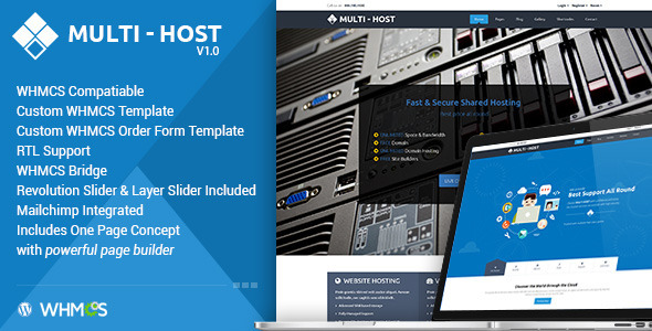 Multi Hosting دانلود قالب وردپرس Multi Hosting – پوسته هاستینگ و WHMCS وردپرس | پوسته Multi Hosting