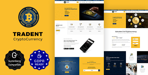 دانلود قالب وردپرس Tradent Cryptocurrency - پوسته ارز دیجیتال وردپرس | پوسته Tradent Cryptocurrency