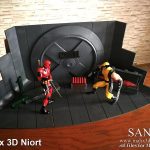 مدل سه بعدی Xmen Diorama Deadpool vs Wolverine