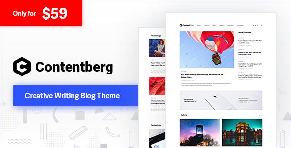 دانلود قالب وردپرس Contentberg - پوسته وبلاگ حرفه‌ای Gutenberg وردپرس