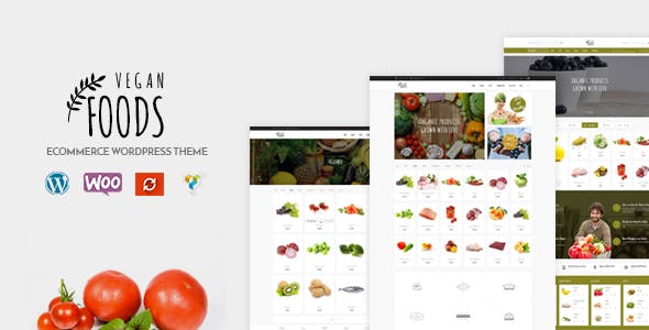 دانلود قالب وردپرس Vegan Food - پوسته فروشگاه محصولات ارگانیک وردپرس