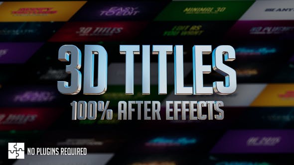 دانلود پروژه افتر افکت 3D Titles - بدون نیاز به پلاگین