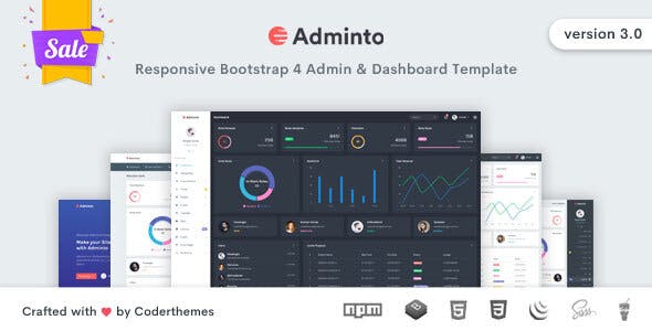 دانلود قالب مدیریت Adminto - قالب HTML مدیریت و داشبورد