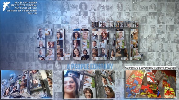 دانلود پروژه افتر افکت Corporate Mosaic Logo