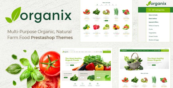دانلود قالب پرستاشاپ Organix - پوسته حرفه ای و واکنش گرا PrestaShop