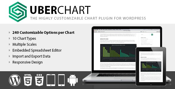 دانلود افزونه وردپرس UberChart - ساخت چارت و نمودار حرفه ای در وردپرس