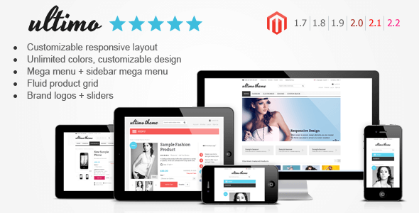 دانلود قالب مجنتو Ultimo - قالب حرفه ای چند منظوره و واکنش گرا Magento