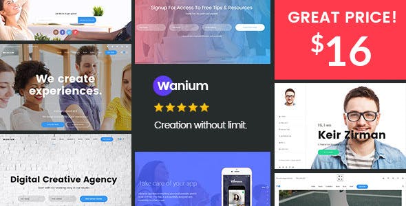 دانلود قالب وردپرس Wanium - پوسته چند منظوره و خلاقانه وردپرس