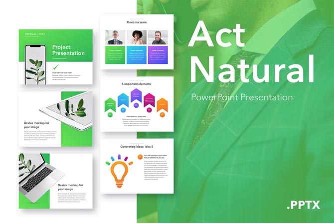 دانلود مجموعه قالب ارائه Act Natural – پاورپوینت و گوگل اسلاید