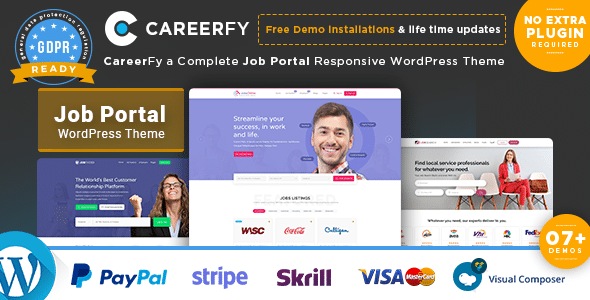 دانلود قالب وردپرس Careerfy - پوسته دایرکتوری حرفه ای و واکنش گرا وردپرس
