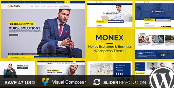 دانلود قالب وردپرس Monex - پوسته مشاورین و امور مالی حرفه ای وردپرس
