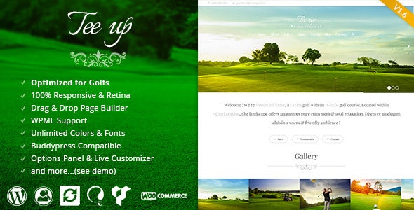 دانلود قالب وردپرس Tee Up - پوسته راست چین ورزشی و باشگاه گلف وردپرس
