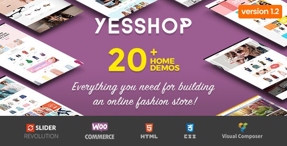 دانلود قالب وردپرس Yesshop - پوسته فروشگاهی راست چین و حرفه ای ووکامرس