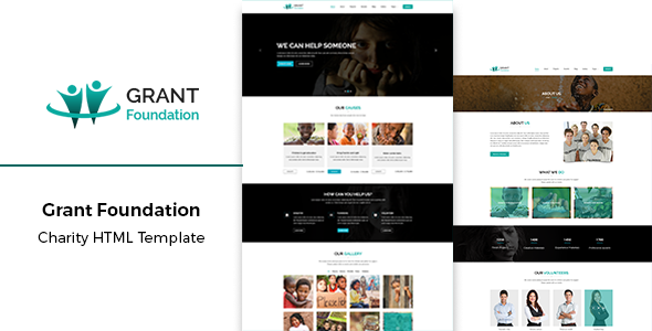 دانلود قالب سایت Grant Foundation - قالب خیریه حرفه ای و واکنش گرا