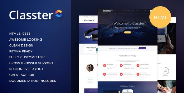دانلود قالب سایت Classter - قالب HTML چند منظوره و واکنش گرا