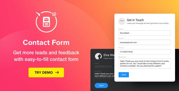 دانلود افزونه وردپرس Contact Form - افزونه حرفه ای ارتباط با ما وردپرس