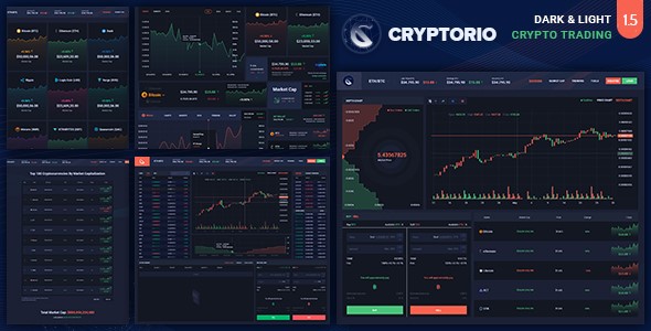 دانلود قالب سایت Cryptorio - قالب HTML مدیریت و داشبورد حرفه ای